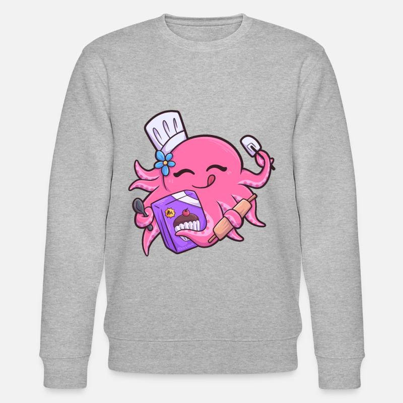 Octopus Cooking Kitchen Octopus Octopus - Stanley/Stella CHANGER Unisex Organic Sweatshirt - heather grey
