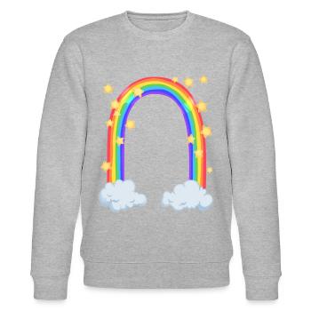 arc en ciel - Sweat bio CHANGER Stanley/Stella Unisexe - gris chiné - Devant - Nik (191cm) & Marisol (170cm)