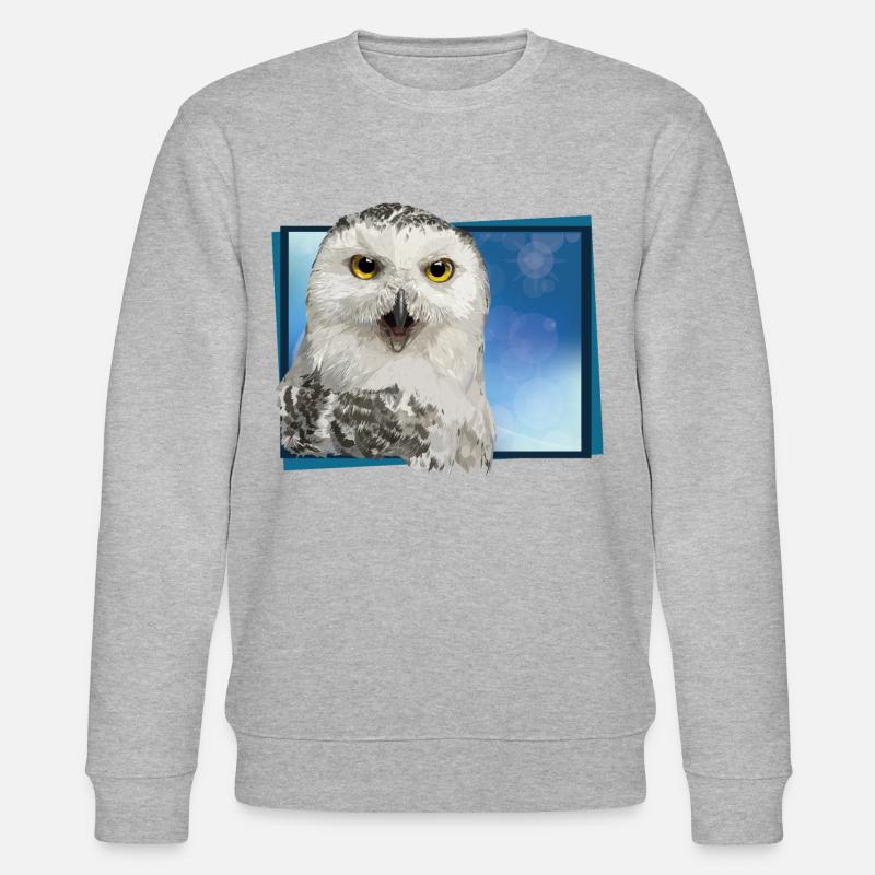 Schneeeule - Stanley/Stella Unisex Bio-Sweatshirt CHANGER  - Grau meliert