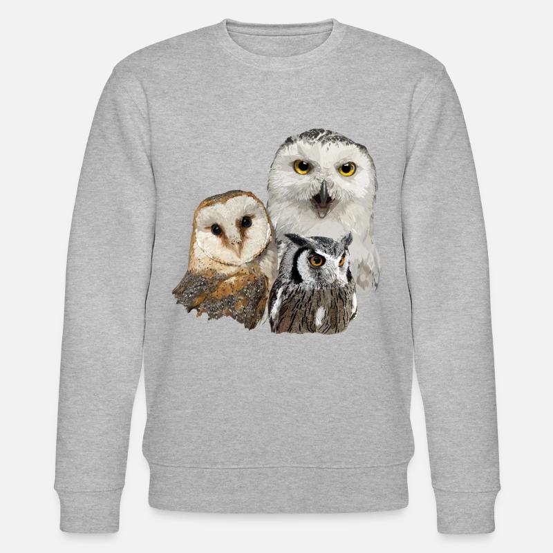 Nocturnal raptors - Stanley/Stella CHANGER Unisex Organic Sweatshirt - heather grey