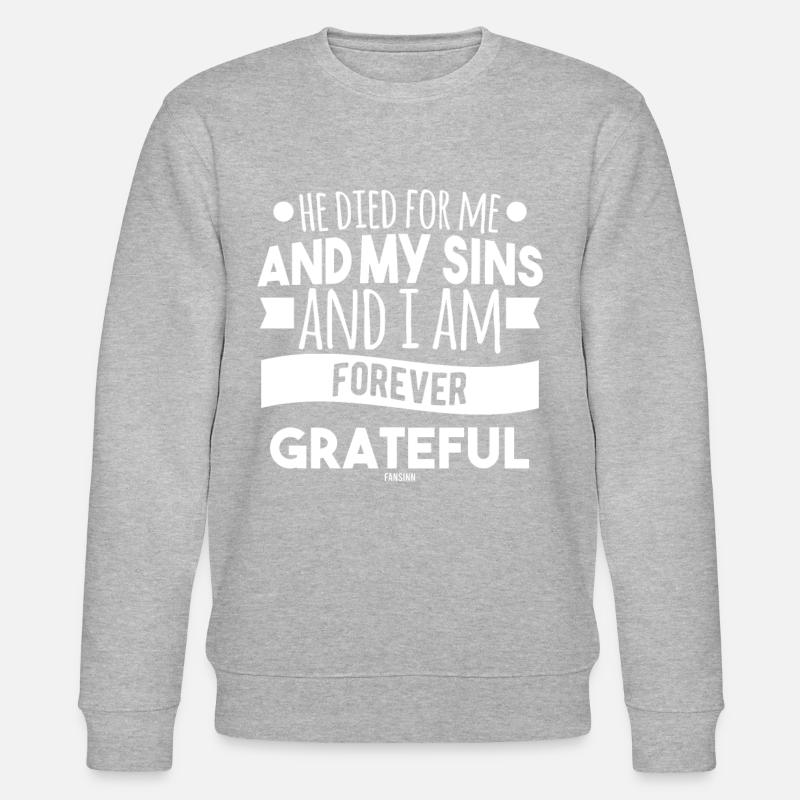 dicton catholique jésus christ - Sweat bio CHANGER Stanley/Stella Unisexe - gris chiné