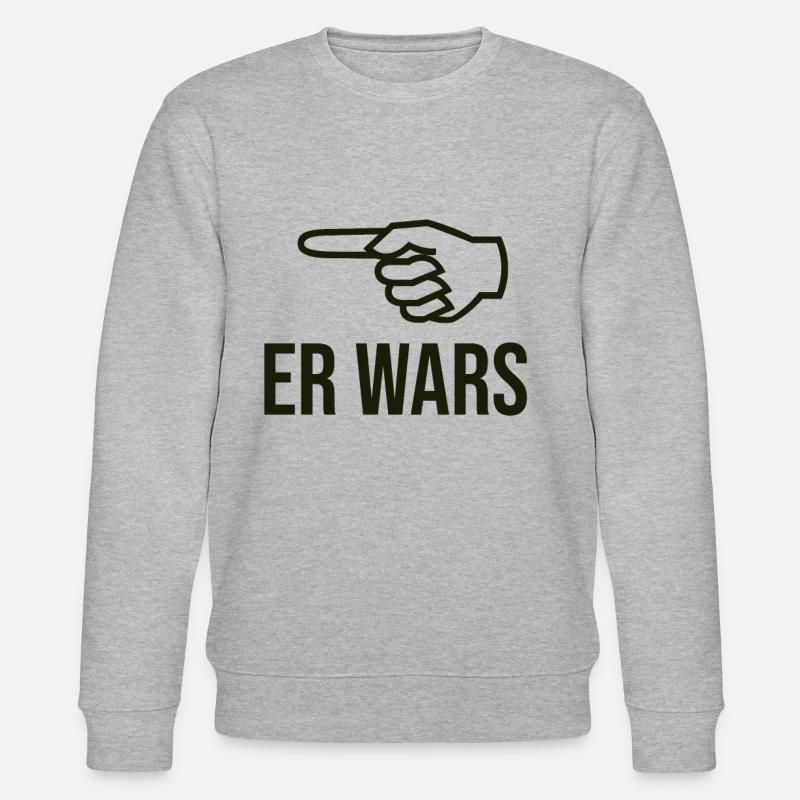 Er wars - Stanley/Stella Unisex Bio-Sweatshirt CHANGER  - Grau meliert