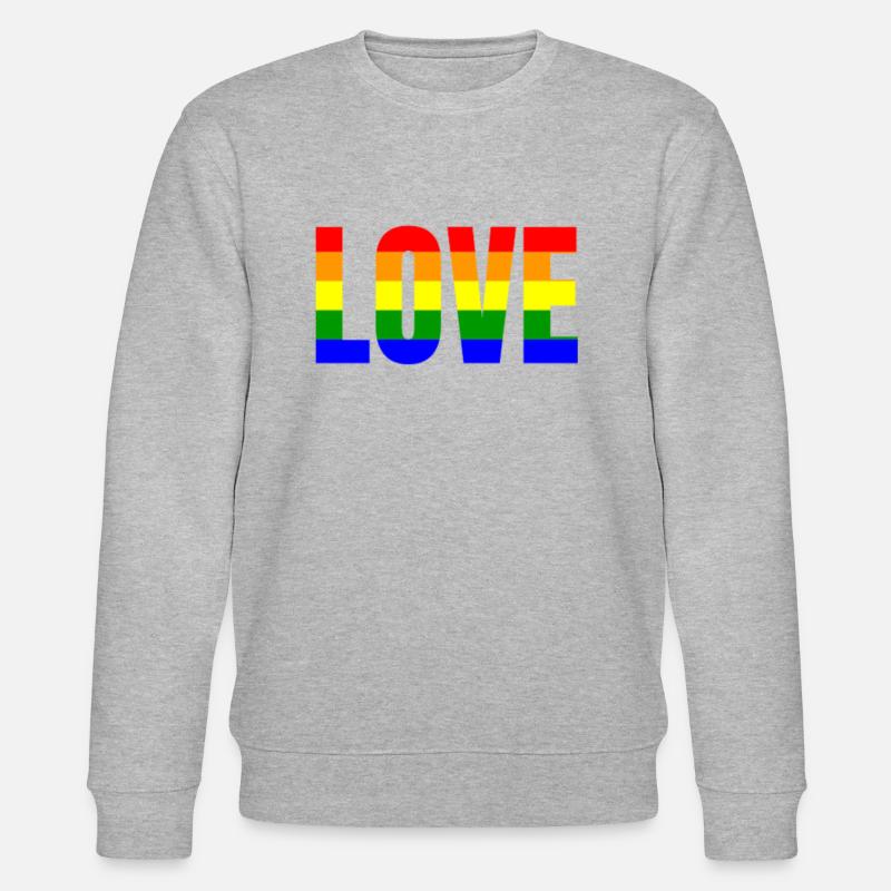 LBGT Liebe Pride - Stanley/Stella Unisex Bio-Sweatshirt CHANGER  - Grau meliert