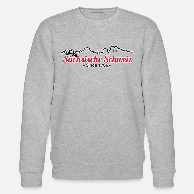 Sächsiche Schweiz - Skyline - Stanley/Stella Unisex Bio-Sweatshirt CHANGER  - Grau meliert