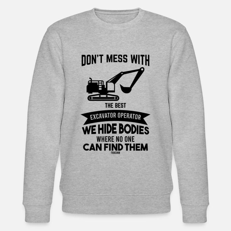 Excavator operator - Stanley/Stella CHANGER Unisex Organic Sweatshirt - heather grey