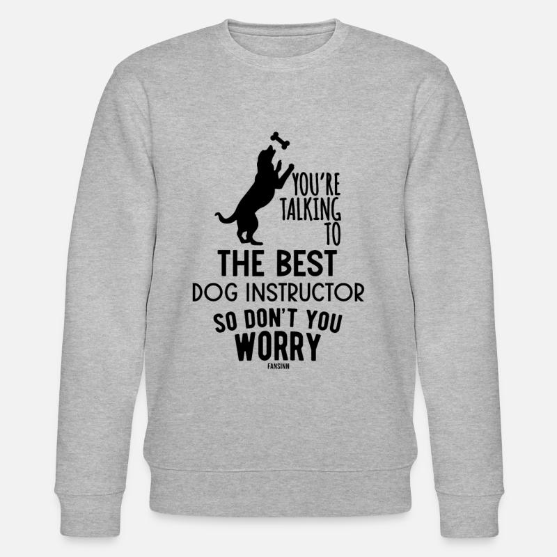 bester Hundetrainer - Stanley/Stella Unisex Bio-Sweatshirt CHANGER  - Grau meliert