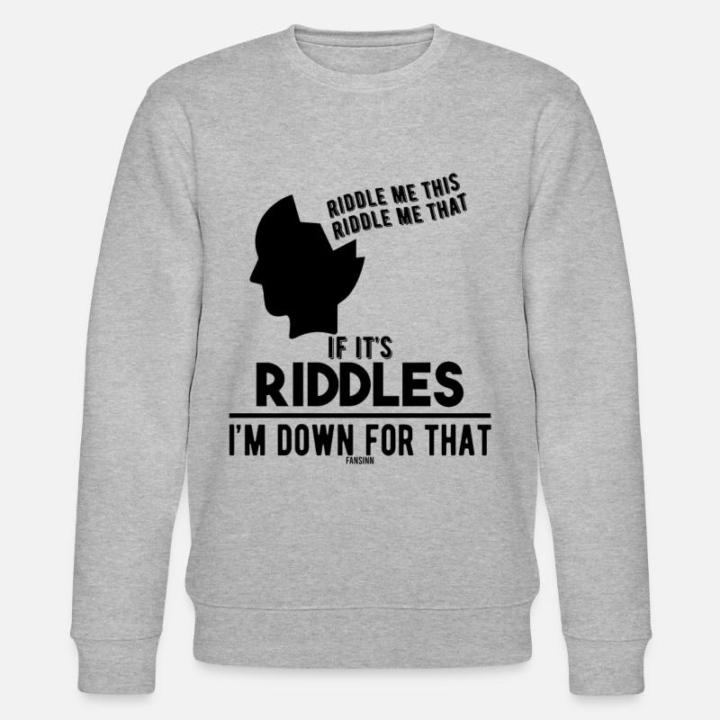 Rätsel Streber rätselhaft - Stanley/Stella Unisex Bio-Sweatshirt CHANGER  - Grau meliert