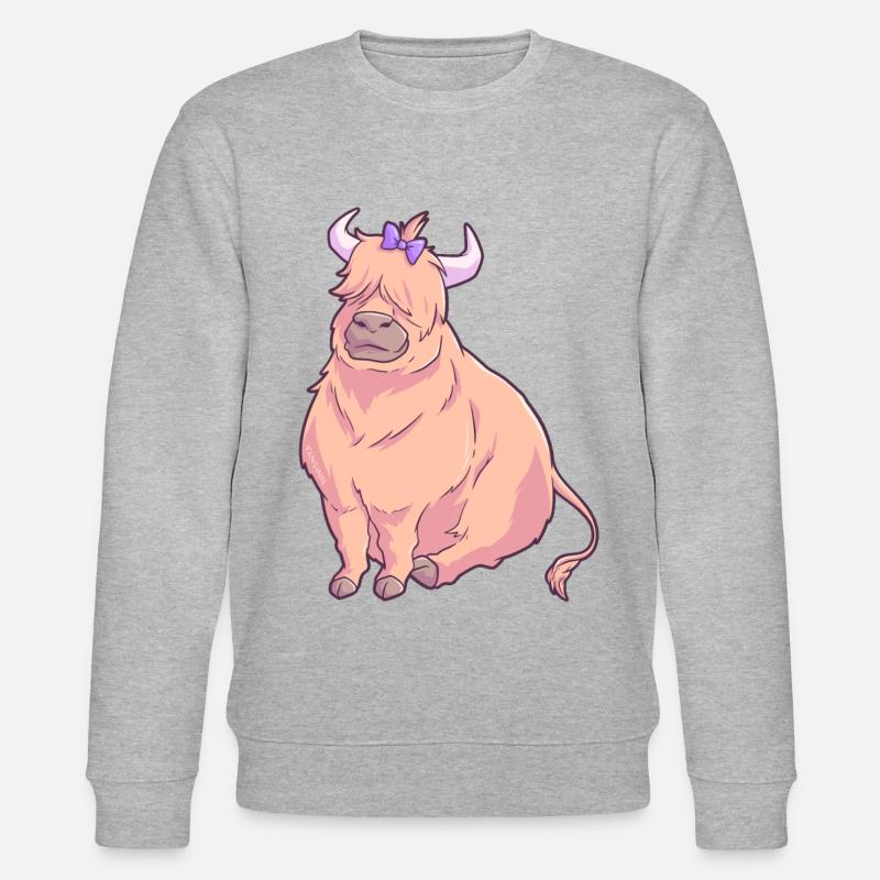 Vaches de hautes terres écossaises - Sweat bio CHANGER Stanley/Stella Unisexe - gris chiné
