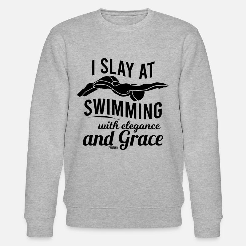 Hallenbad Freibad Badesee Schwimmen - Stanley/Stella Unisex Bio-Sweatshirt CHANGER  - Grau meliert