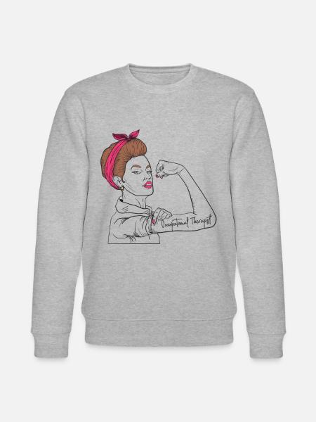 Occupational therapist Rosie The Riveter - Stanley/Stella CHANGER Unisex Organic Sweatshirt - heather grey
