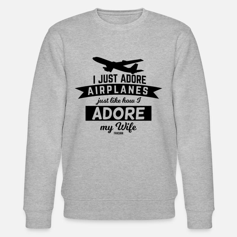 Flugzeuge - Stanley/Stella Unisex Bio-Sweatshirt CHANGER  - Grau meliert