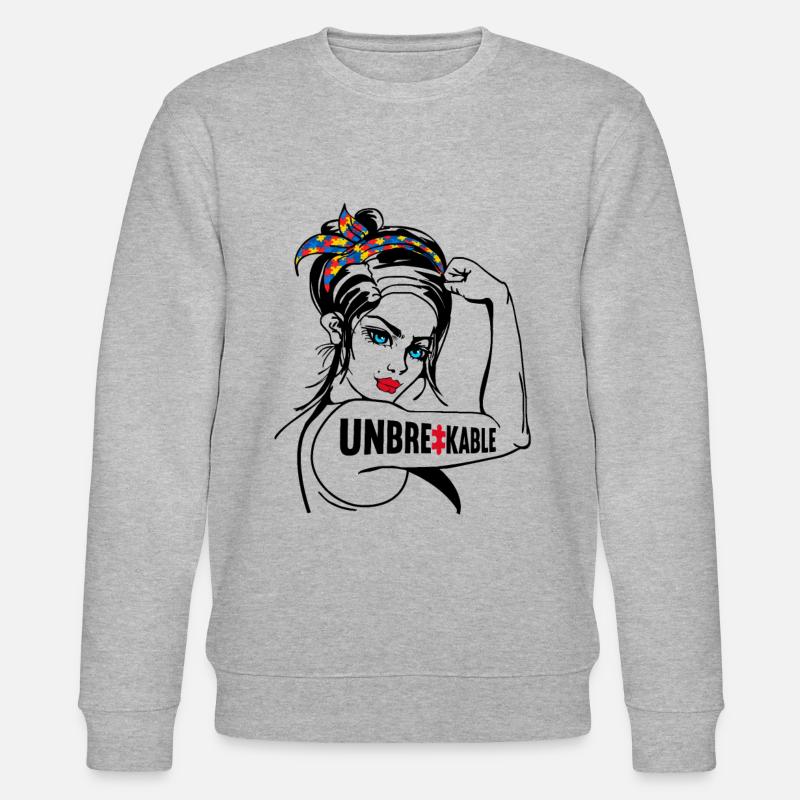 Autismus Bewusstsein - Stanley/Stella Unisex Bio-Sweatshirt CHANGER  - Grau meliert