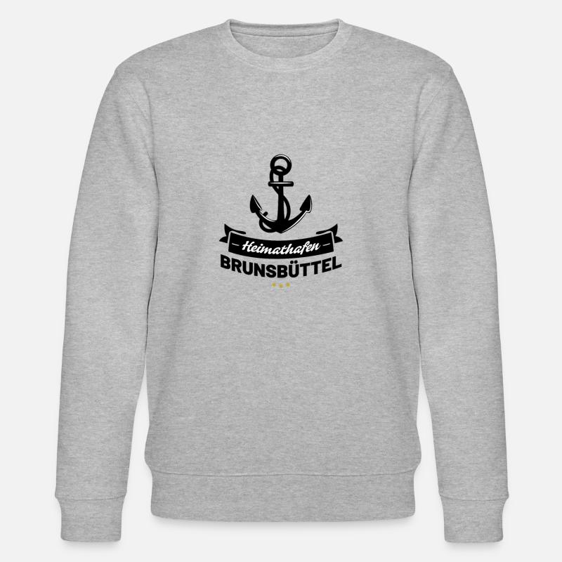 Heimathafen Brunsbüttel - Stanley/Stella Unisex Bio-Sweatshirt CHANGER  - Grau meliert