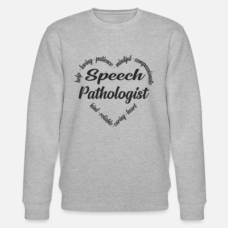 Speech Pathologist Heart Word - Stanley/Stella Unisex Bio-Sweatshirt CHANGER  - Grau meliert