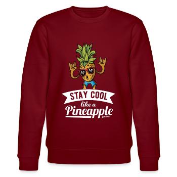 Ananas - Sweat bio CHANGER Stanley/Stella Unisexe - bordeaux - Devant - Nik (191cm) & Marisol (170cm)