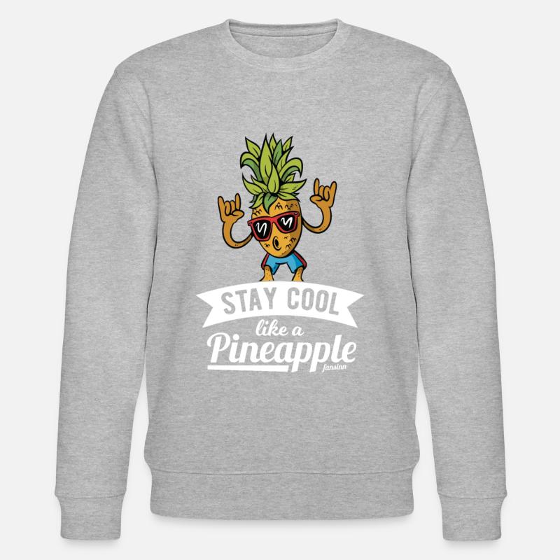 Ananas - Stanley/Stella Unisex Bio-Sweatshirt CHANGER  - Grau meliert