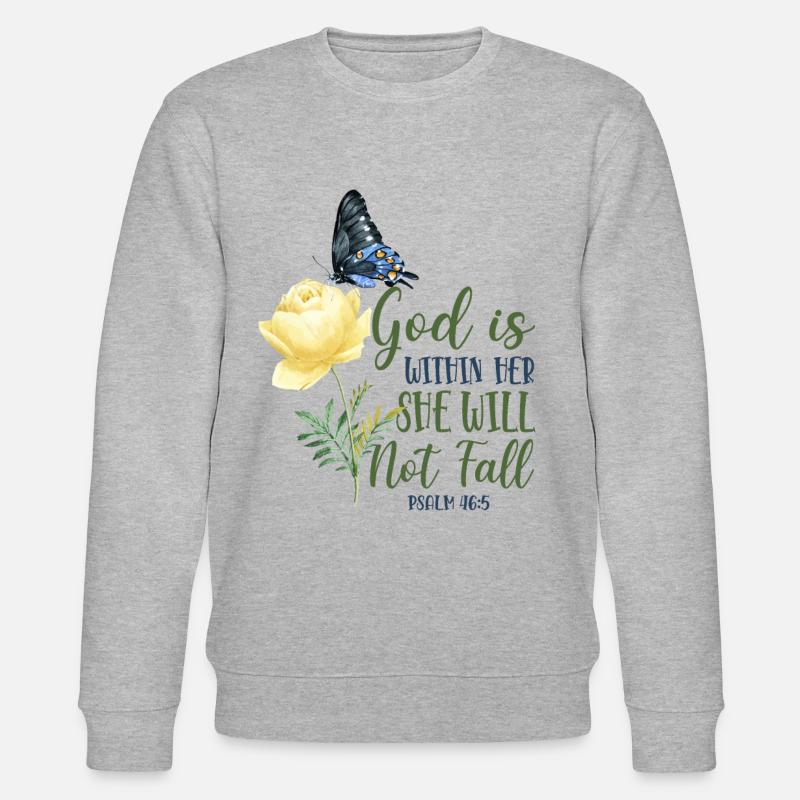 Citation de verset biblique chrétien - Sweat bio CHANGER Stanley/Stella Unisexe - gris chiné