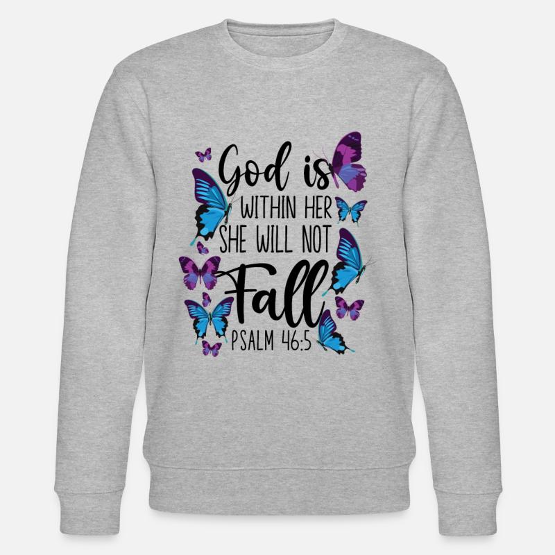 Citation de verset biblique chrétien - Sweat bio CHANGER Stanley/Stella Unisexe - gris chiné