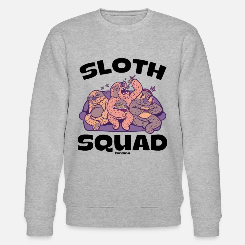 Sloth Squad - Stanley/Stella CHANGER Unisex Organic Sweatshirt - heather grey