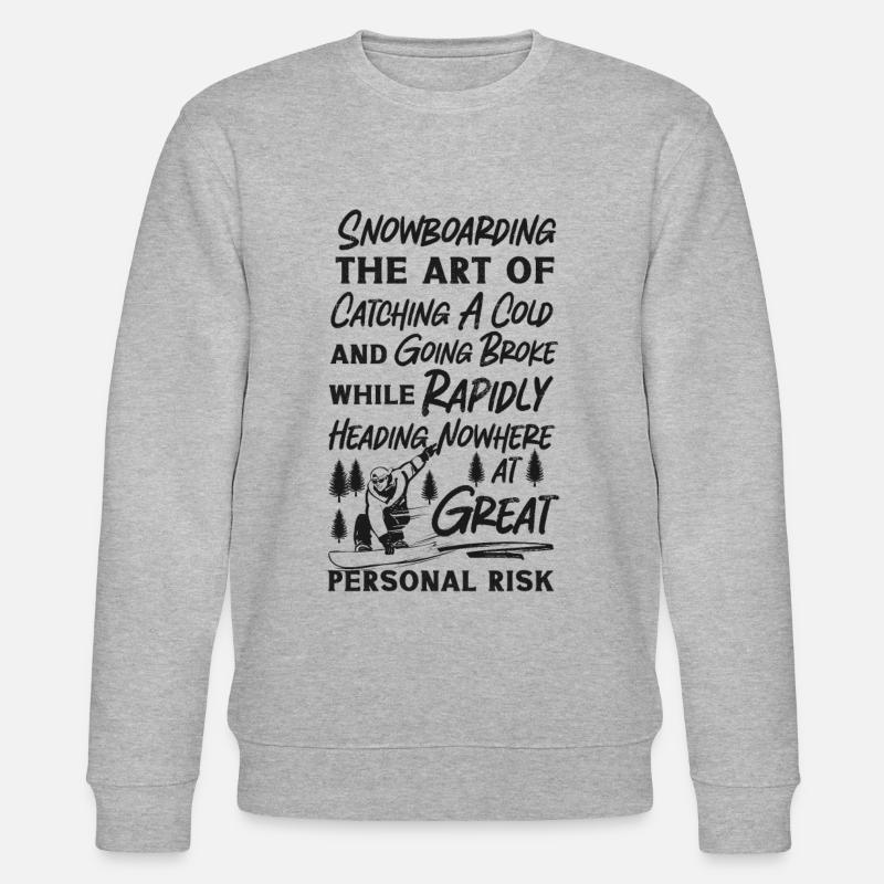 Snowboarding Snowboard - Sweat bio CHANGER Stanley/Stella Unisexe - gris chiné