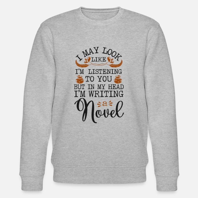 Writing Novel Writer & Published - Stanley/Stella CHANGER Unisex Organic Sweatshirt - heather grey