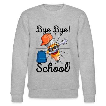 Primary school Graduation School leaving certificate - Stanley/Stella CHANGER Unisex Organic Sweatshirt - heather grey - Front - Nik (191cm) & Marisol (170cm)