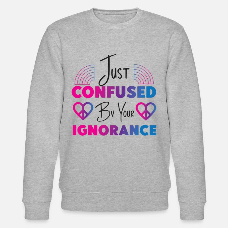 Bisexual Bi Pride Flag Just - Stanley/Stella CHANGER Unisex Organic Sweatshirt - heather grey