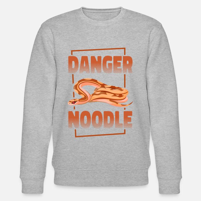 Snake Serpent Danger Noodle - Stanley/Stella Unisex Bio-Sweatshirt CHANGER  - Grau meliert