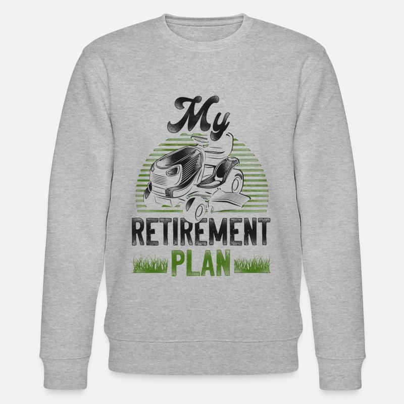 Lawn Mower Mowing Dad Father - Stanley/Stella Unisex Bio-Sweatshirt CHANGER  - Grau meliert