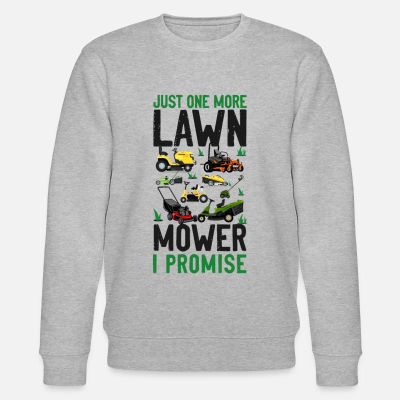 Lawn Mower Mowing Dad Father - Stanley/Stella Unisex Bio-Sweatshirt CHANGER  - Grau meliert