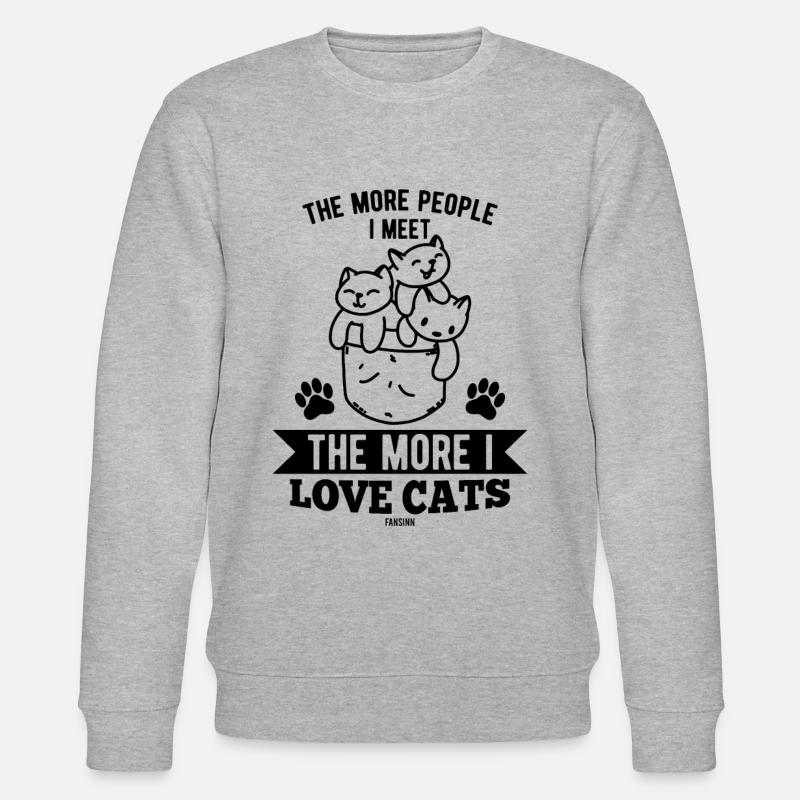 lustiger Katzenspruch - Stanley/Stella Unisex Bio-Sweatshirt CHANGER - Grau meliert