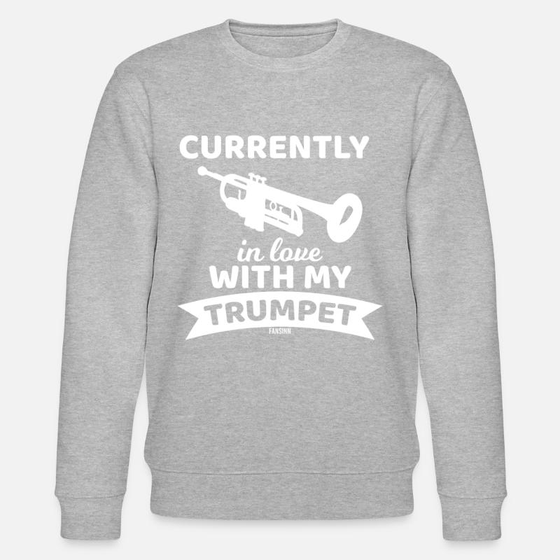 Blasmusik Trompete Blechbläser - Stanley/Stella Unisex Bio-Sweatshirt CHANGER  - Grau meliert