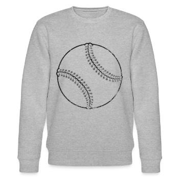 Baseball Fan - Stanley/Stella CHANGER Unisex Organic Sweatshirt - heather grey - Front - Nik (191cm) & Marisol (170cm)