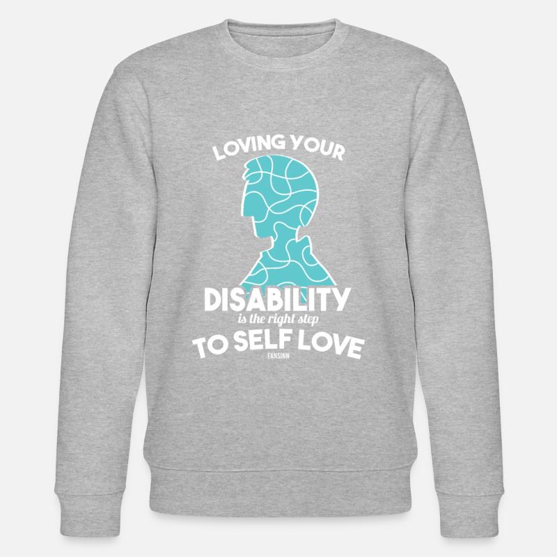Autsimus Disability Asper Autistic - Stanley/Stella CHANGER Unisex Organic Sweatshirt - heather grey