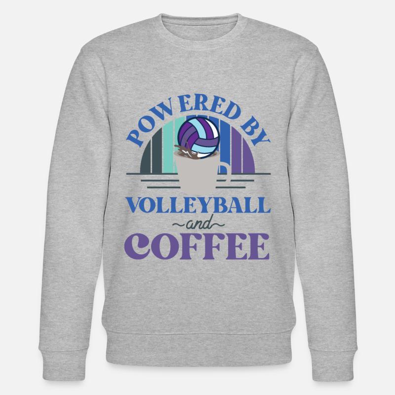 Volleyball Player Team Coffee - Stanley/Stella Unisex Bio-Sweatshirt CHANGER  - Grau meliert