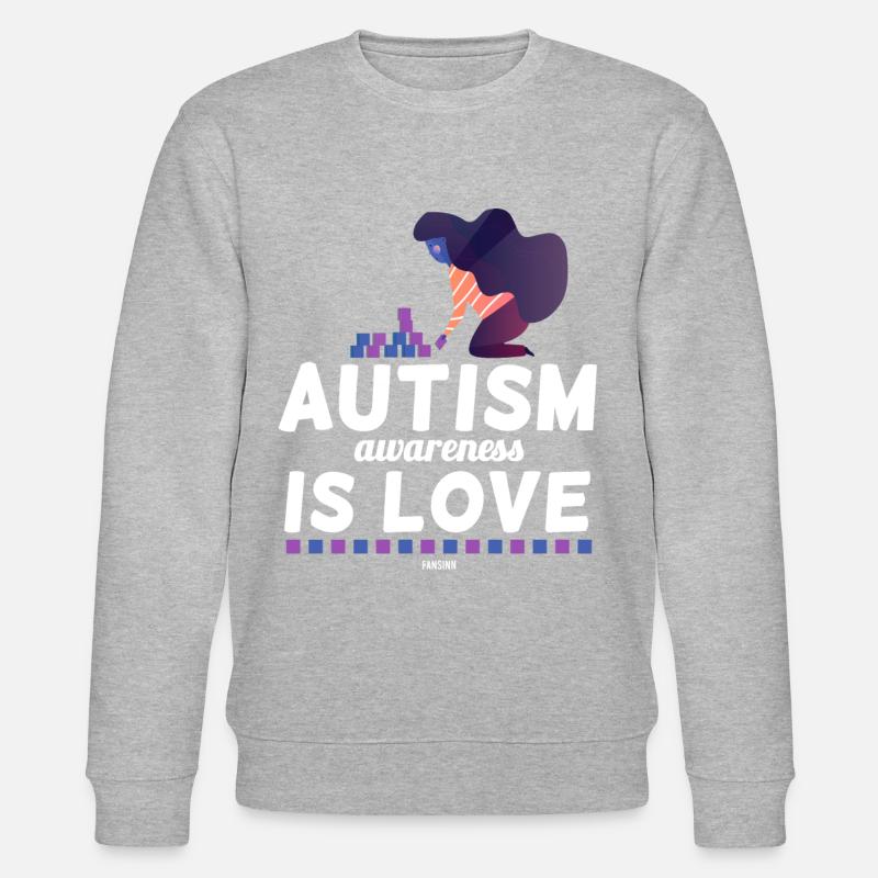 Autism Awareness - Stanley/Stella Unisex Bio-Sweatshirt CHANGER  - Grau meliert