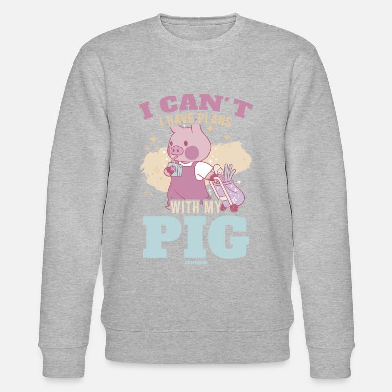 Schwein - Stanley/Stella Unisex Bio-Sweatshirt CHANGER  - Grau meliert