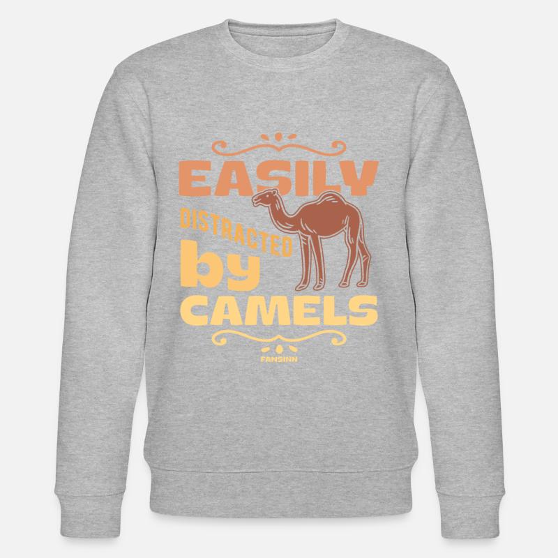 Easily Distracted By Camels - Stanley/Stella Unisex Bio-Sweatshirt CHANGER  - Grau meliert