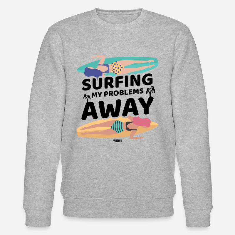 Mutter Surfbrett Freundin Schwester - Stanley/Stella Unisex Bio-Sweatshirt CHANGER  - Grau meliert