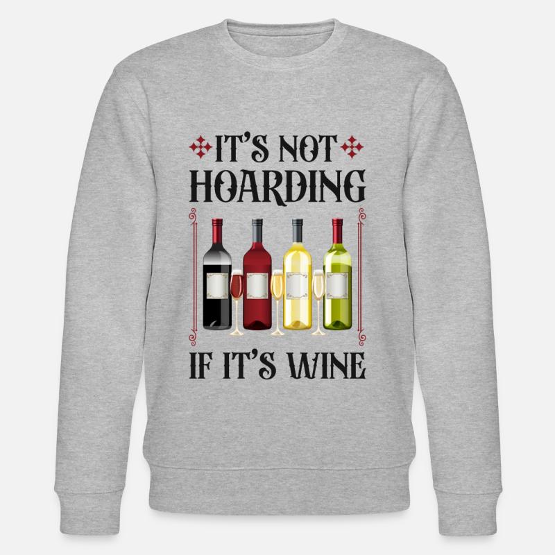 Sommelier Wine Drinking Tasting - Stanley/Stella CHANGER Unisex Organic Sweatshirt - heather grey