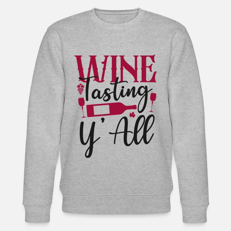 Sommelier Wine Drinking Tasting - Stanley/Stella Unisex Bio-Sweatshirt CHANGER  - Grau meliert