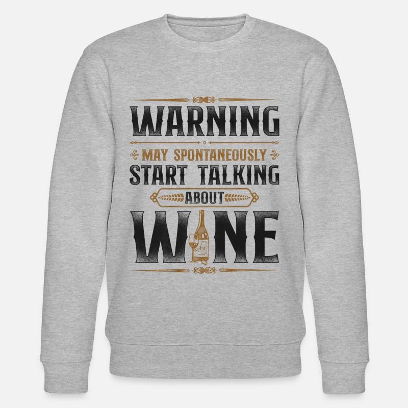 Sommelier Wine Drinking Tasting - Stanley/Stella Unisex Bio-Sweatshirt CHANGER - Grau meliert