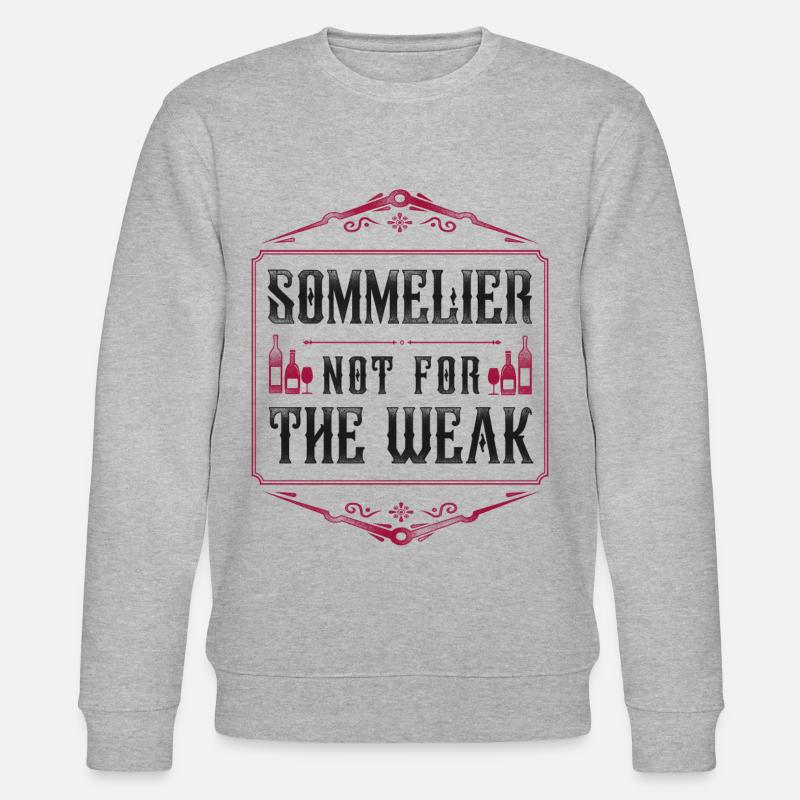 Sommelier Wine Drinking Tasting - Stanley/Stella Unisex Bio-Sweatshirt CHANGER  - Grau meliert