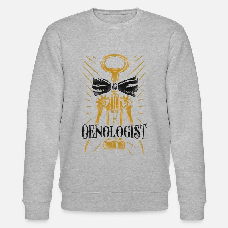 Sommelier Wine Drinking Tasting - Stanley/Stella CHANGER Unisex Organic Sweatshirt - heather grey
