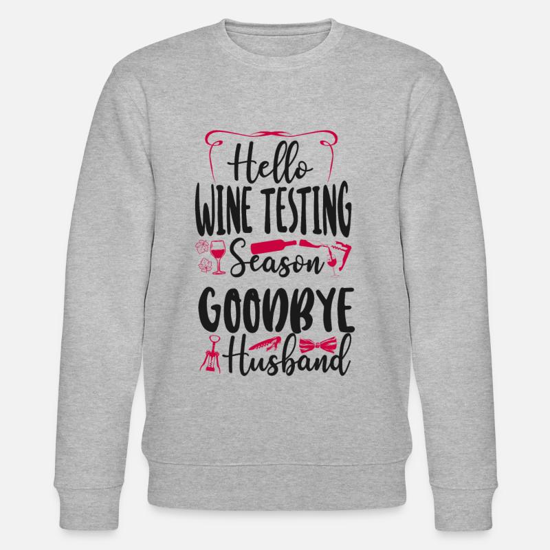 Sommelier Wine Drinking Tasting - Stanley/Stella Unisex Bio-Sweatshirt CHANGER  - Grau meliert