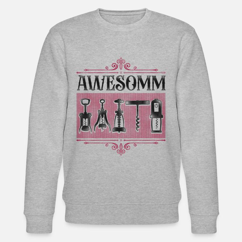 Sommelier Wine Drinking Tasting - Stanley/Stella Unisex Bio-Sweatshirt CHANGER  - Grau meliert