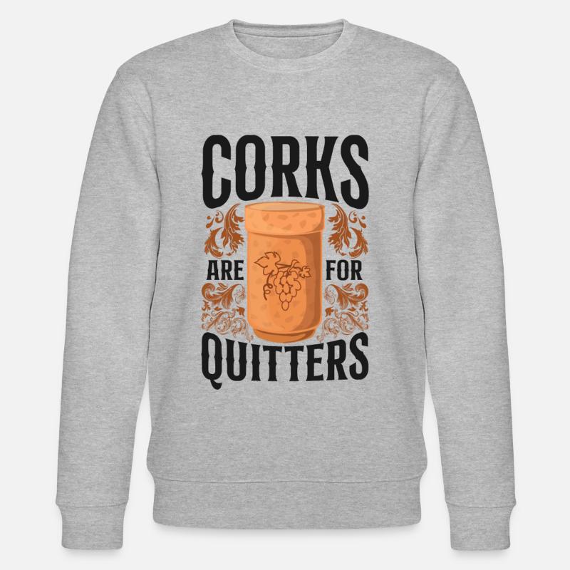 Sommelier Wine Drinking Tasting - Stanley/Stella Unisex Bio-Sweatshirt CHANGER  - Grau meliert