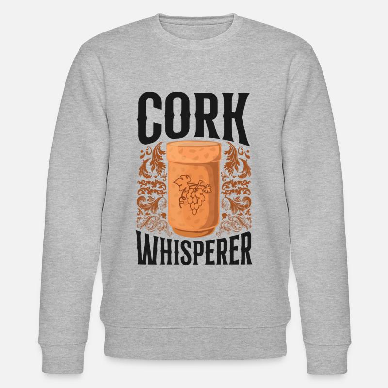 Sommelier Wine Drinking Tasting - Stanley/Stella CHANGER Unisex Organic Sweatshirt - heather grey