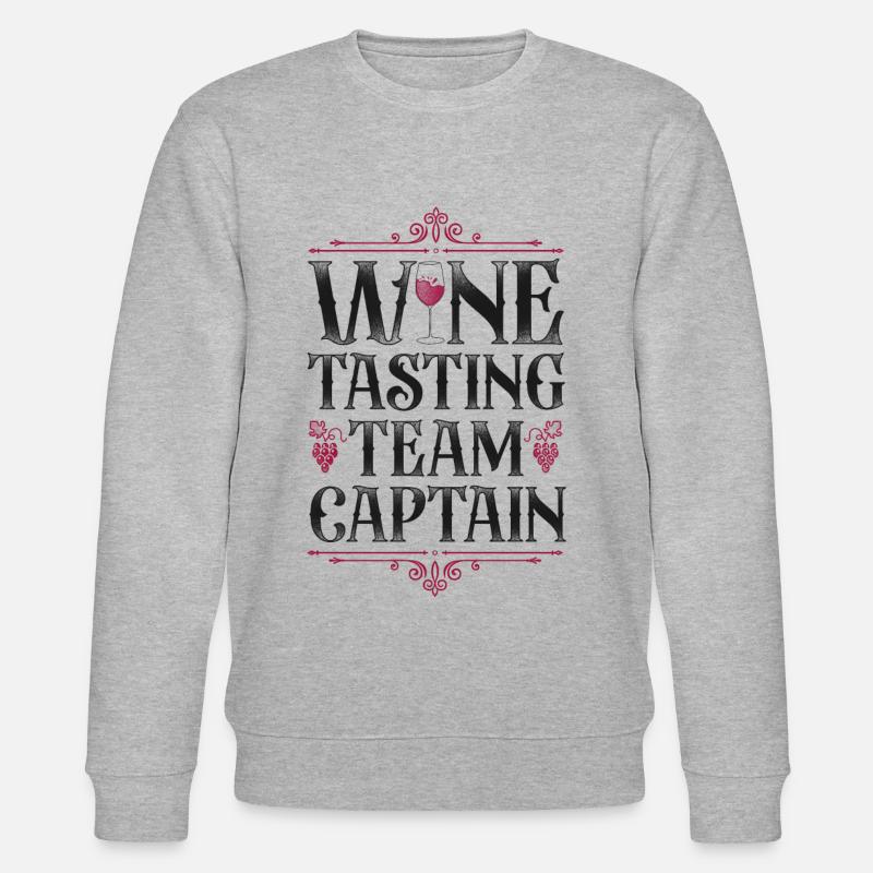 Sommelier Wine Drinking Tasting - Stanley/Stella Unisex Bio-Sweatshirt CHANGER  - Grau meliert