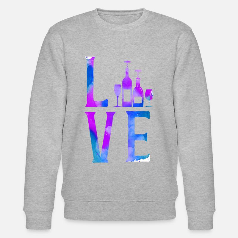 Sommelier Wine Drinking Tasting - Stanley/Stella Unisex Bio-Sweatshirt CHANGER  - Grau meliert